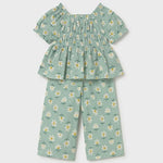 Completo stampato pantalone e blusa neonata 