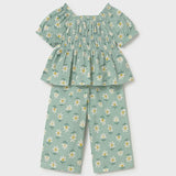 Completo stampato pantalone e blusa neonata 
