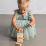 Vestito tulle con cerchietto neonata 