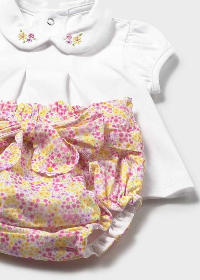 Completo 3 pezzi tricot neonata giallo 