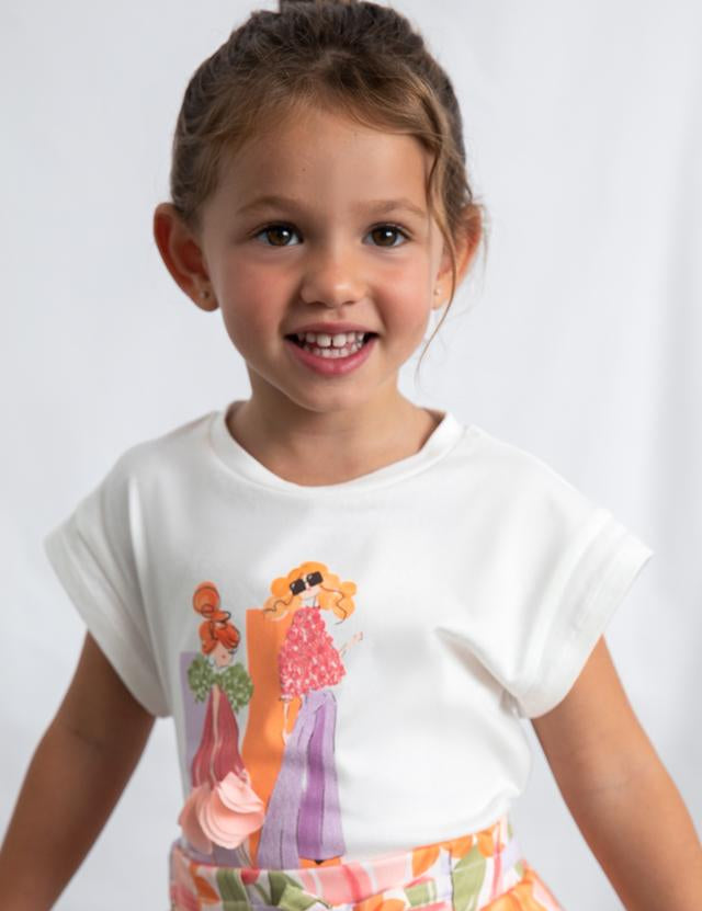 Maglietta stampata bambola bambina 