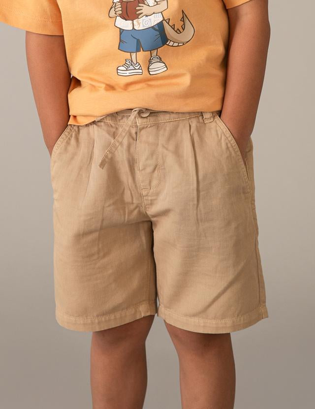 Bermuda relaxed fit in lino bambino 