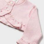 Cardigan tricot basic neonata rosa 