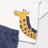 Completo in maglia bermuda e maglietta interattiva neonato 