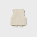 Gilet elegante in lino neonato<BR/> 