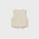 Gilet elegante in lino neonato<BR/> 