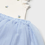 Completo gonna tulle neonata 