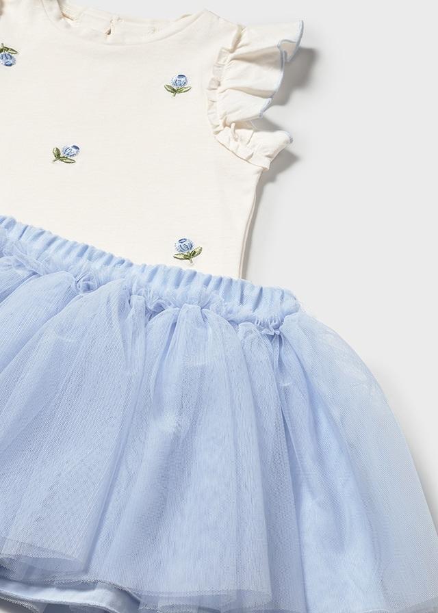 Completo gonna tulle neonata 