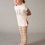Completo leggings flare a fantasia 