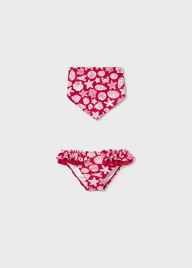 Costume modello culotte e fazzoletto neonata 