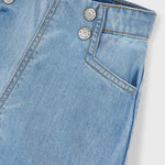 Bermuda denim fluido bambina 