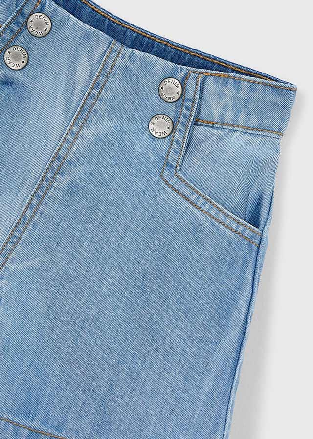 Bermuda denim fluido bambina 