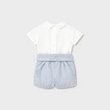 Completo cerimonia pantaloncino e camicia neonato 