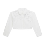 Camicia crop con strass ragazza Guess 