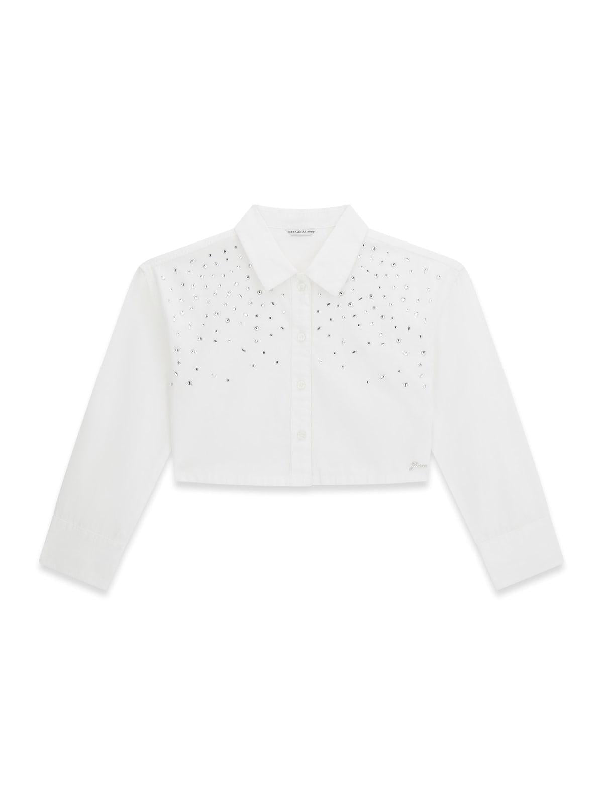 Camicia crop con strass ragazza Guess 