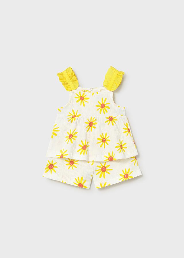 Completo pantaloncino e canottiera neonata 
