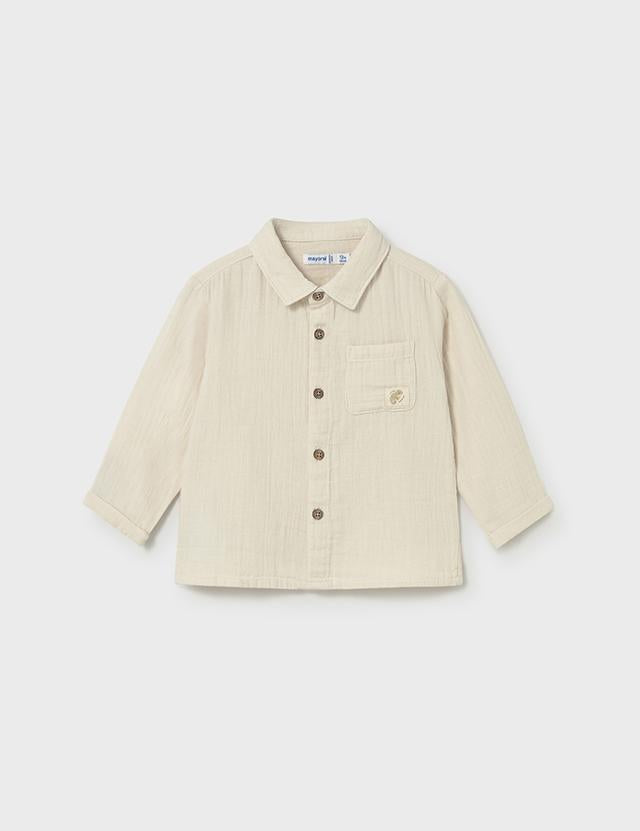 Camicia manica lunga bambula neonato 