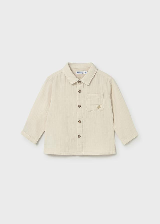 Camicia manica lunga bambula neonato 