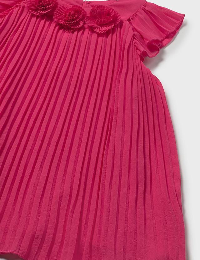 Vestito plissettato con fiori neonata 