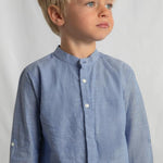 Completo bermuda e maglietta manica lunga in lino bambino<BR/> 