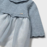 Vestito tricot e tulle neonata mayoral 