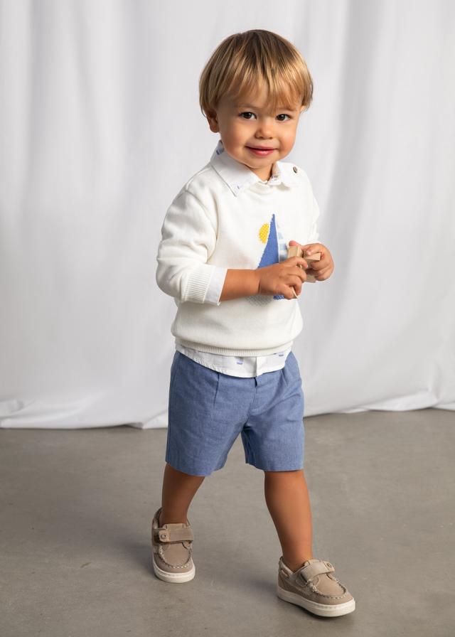 Bermuda in lino elegante neonato 