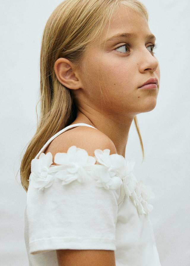 Maglietta fiori ragazza 