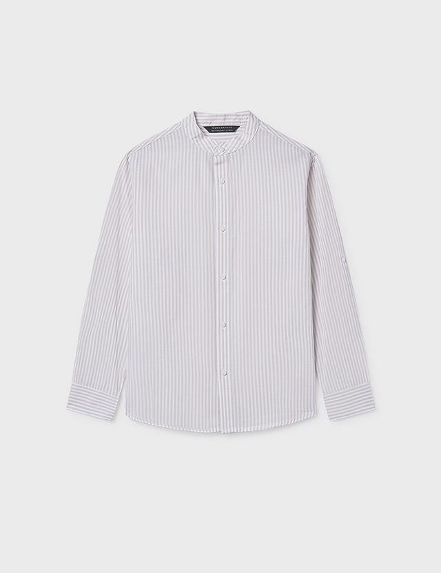 Camicia manica lunga colletto alla coreana ragazzo 