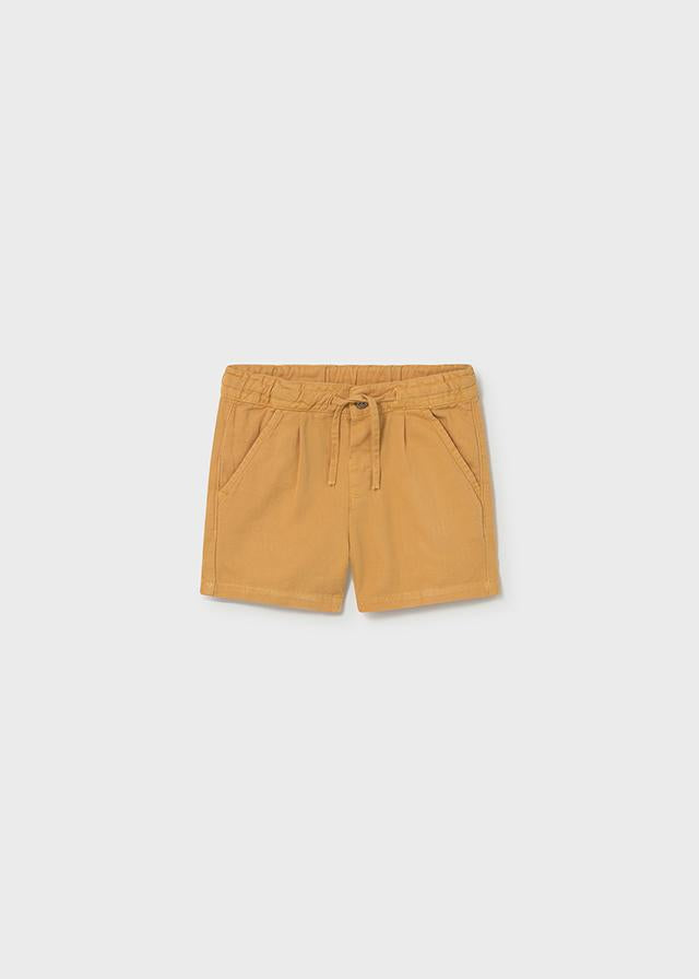 Bermuda lino relaxed arancio 