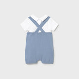 Completo salopette tricot body neonato 
