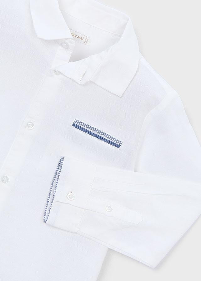 Camicia manica lunga in lino elegante bambino 