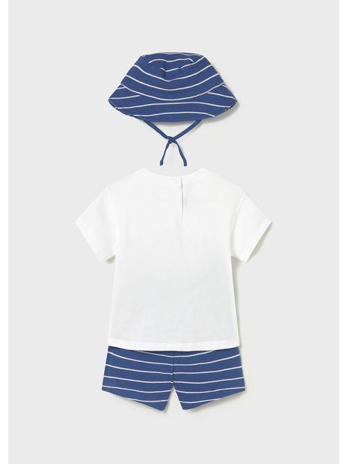 Completo in maglia 3 pezzi con cappello neonato 