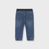 Pantalone jeans con cintura elasticizzata neonato 