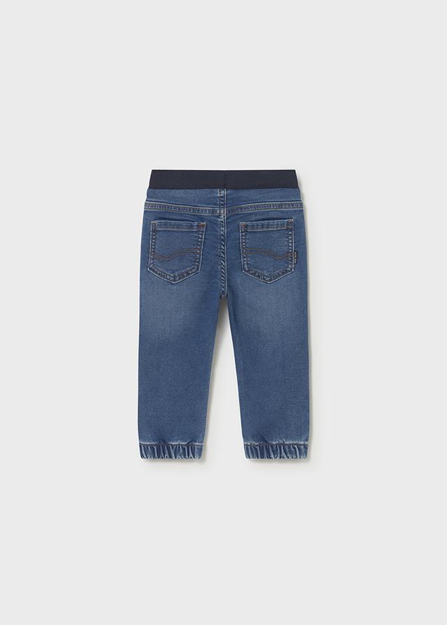 Pantalone jeans con cintura elasticizzata neonato 