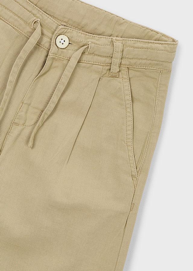 Pantalone lungo morbido chino in lino bambino 