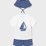 Completo in maglia 3 pezzi con cappello neonato 