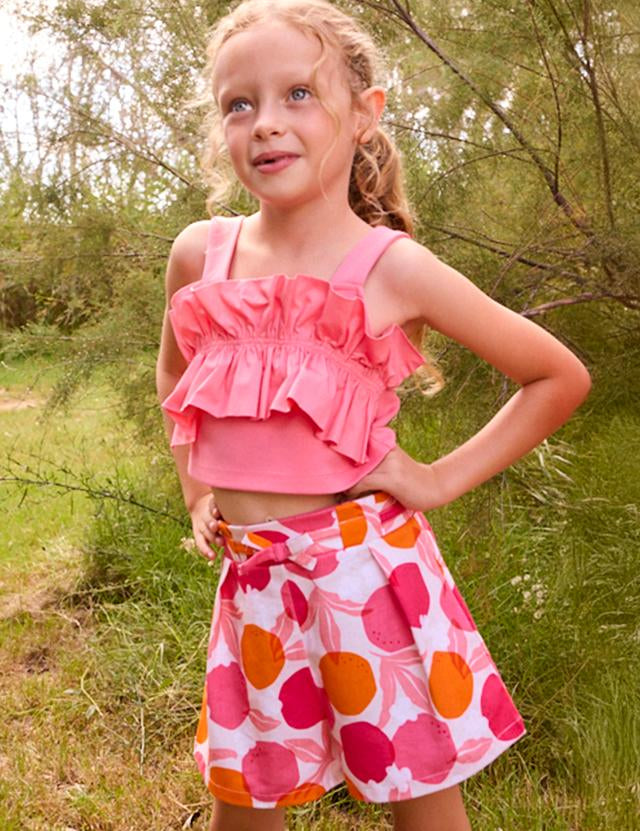 Gonna pantalone con pieghe pantalone bambina 