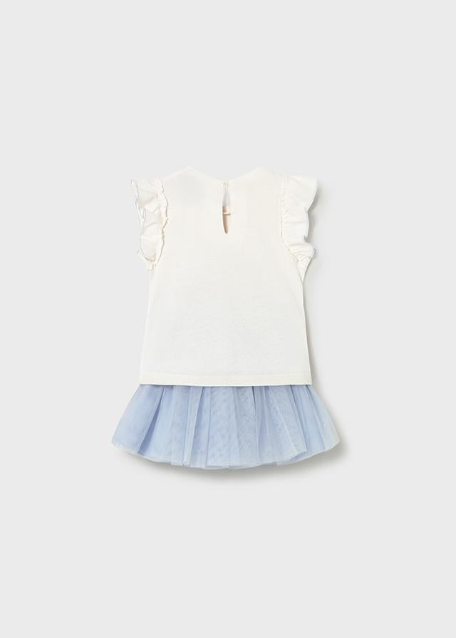 Completo gonna tulle neonata 
