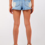 Shorts denim applicazioni in macramè ragazza LiuJo 