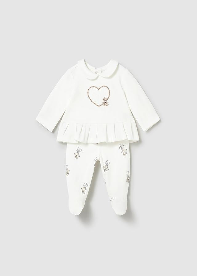 Completo ghettina e maglietta manica lunga neonata 