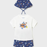 Completo in maglia 3 pezzi con cappello neonato 