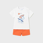 Completo in maglia bermuda e maglietta neonato 