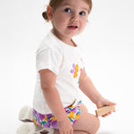 Completo 3 pezzi con pantaloncino neonata 