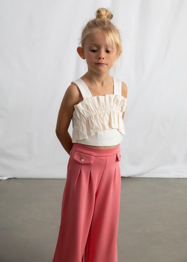 Top volant bambina 