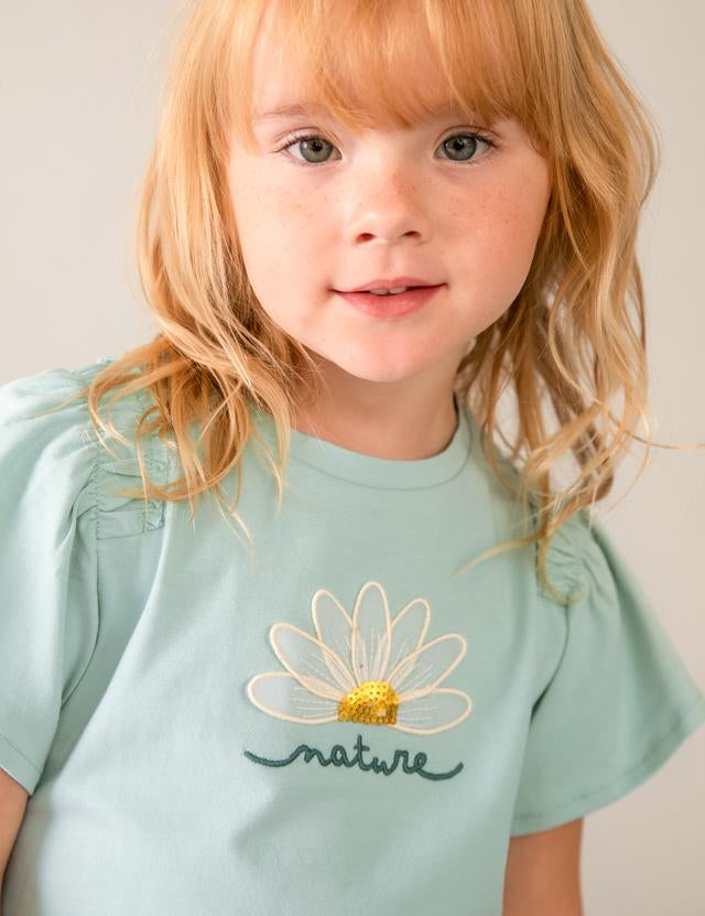 Maglietta aplique bambina 