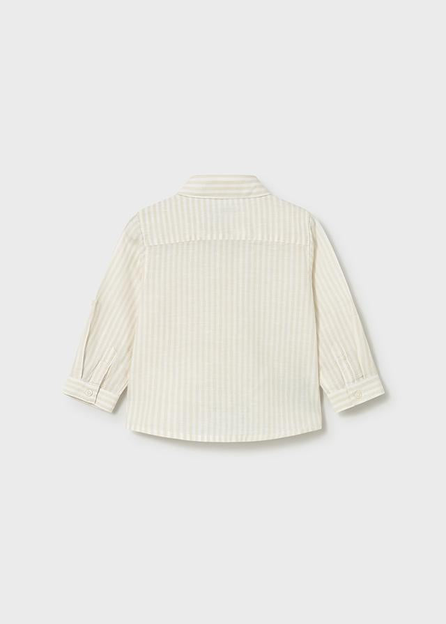 Camicia in lino manica lunga neonato 