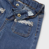 Pantalone denim lungo neonata 