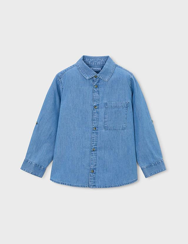 Camicia jeans manica lunga bambino 