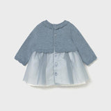 Vestito tricot e tulle neonata mayoral 