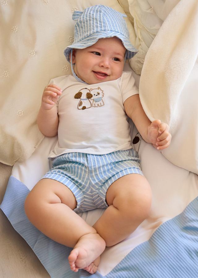 Completo 3 pezzi con cappello con orecchie neonato 
